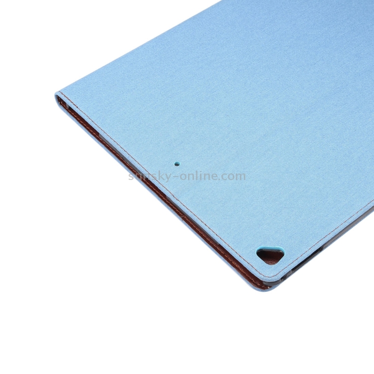 For iPad Pro 12.9 inch (2017) Denim Texture Horizontal Flip Leather Case with Holder & Card Slots & Wallet & Photo Frame(Baby Blue) For iPad Pro 12.9 inch (2017) Denim Texture Horizontal Flip Leather Case with Holder & Card Slots & Wallet & Photo Frame(Baby Blue)