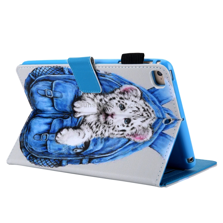 School Bag Series White Tiger Pattern Horizontal Flip Leather Case for iPad mini 2019 & 4 & 3 & 2 & 1, with Holder & Card Slot & Sleep / Wake-up Function School Bag Series White Tiger Pattern Horizontal Flip Leather Case for iPad mini 2019 & 4 & 3 & 2 & 1, with Holder & Card Slot & Sleep / Wake-up Function