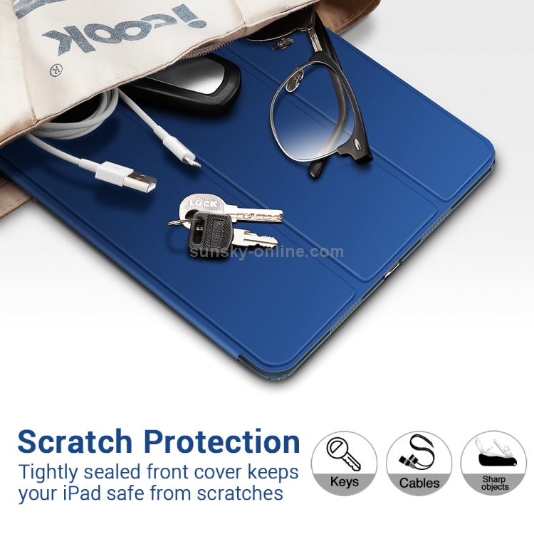 ESR Yippee Color Rebound Series Slim Fit Leather + Soft TPU Case for iPad Air 2019 10.5 inch, with Three-folding & Sleep / Wake-up Function(Blue) ESR Yippee Color Rebound Series Slim Fit Leather + Soft TPU Case for iPad Air 2019 10.5 inch, with Three-folding & Sleep / Wake-up Function(Blue)