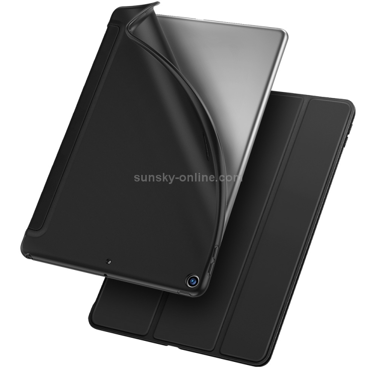ESR Yippee Color Rebound Series Slim Fit Leather + Soft TPU Case for iPad Mini 2019, with Three-folding & Sleep / Wake-up Function(Black) ESR Yippee Color Rebound Series Slim Fit Leather + Soft TPU Case for iPad Mini 2019, with Three-folding & Sleep / Wake-up Function(Black)