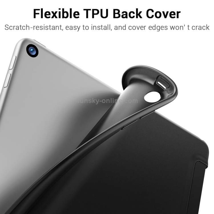 ESR Yippee Color Rebound Series Slim Fit Leather + Soft TPU Case for iPad Mini 2019, with Three-folding & Sleep / Wake-up Function(Black) ESR Yippee Color Rebound Series Slim Fit Leather + Soft TPU Case for iPad Mini 2019, with Three-folding & Sleep / Wake-up Function(Black)