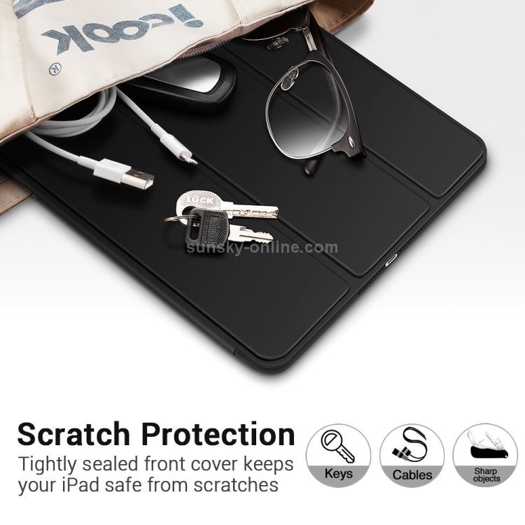 ESR Yippee Color Rebound Series Slim Fit Leather + Soft TPU Case for iPad Mini 2019, with Three-folding & Sleep / Wake-up Function(Black) ESR Yippee Color Rebound Series Slim Fit Leather + Soft TPU Case for iPad Mini 2019, with Three-folding & Sleep / Wake-up Function(Black)