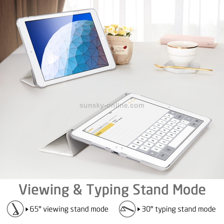 ESR Marble Series PC + PU Leather Case for iPad Air 2019 10.5 inch, with Three-folding & Sleep / Wake-up Function(White) ESR Marble Series PC + PU Leather Case for iPad Air 2019 10.5 inch, with Three-folding & Sleep / Wake-up Function(White)