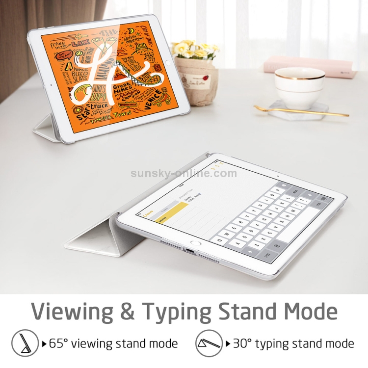 ESR Marble Series PC + PU Leather Case for iPad Mini 2019, with Three-folding & Sleep / Wake-up Function (White) ESR Marble Series PC + PU Leather Case for iPad Mini 2019, with Three-folding & Sleep / Wake-up Function (White)