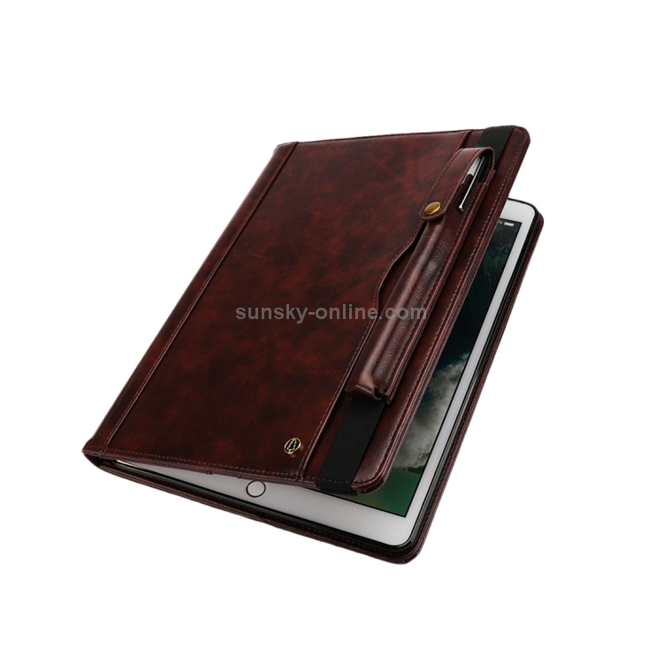 Horizontal Flip Leather Case for iPad Pro 10.5 inch, with Double Card Slots & Pen Slots & Holder & Wallet & Photo Frame(Dark Brown) Horizontal Flip Leather Case for iPad Pro 10.5 inch, with Double Card Slots & Pen Slots & Holder & Wallet & Photo Frame(Dark Brown)