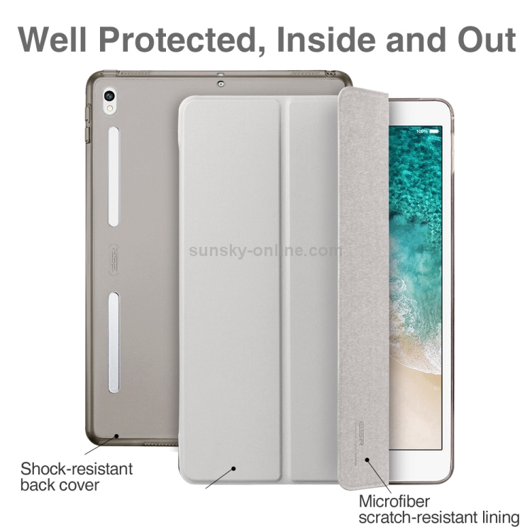 ESR Yippee Color Plus Series Soft Edge Three-folding Magnetic Leather Case for iPad Pro 10.5 inch, with Sleep / Wake-up Function(Grey) ESR Yippee Color Plus Series Soft Edge Three-folding Magnetic Leather Case for iPad Pro 10.5 inch, with Sleep / Wake-up Function(Grey)