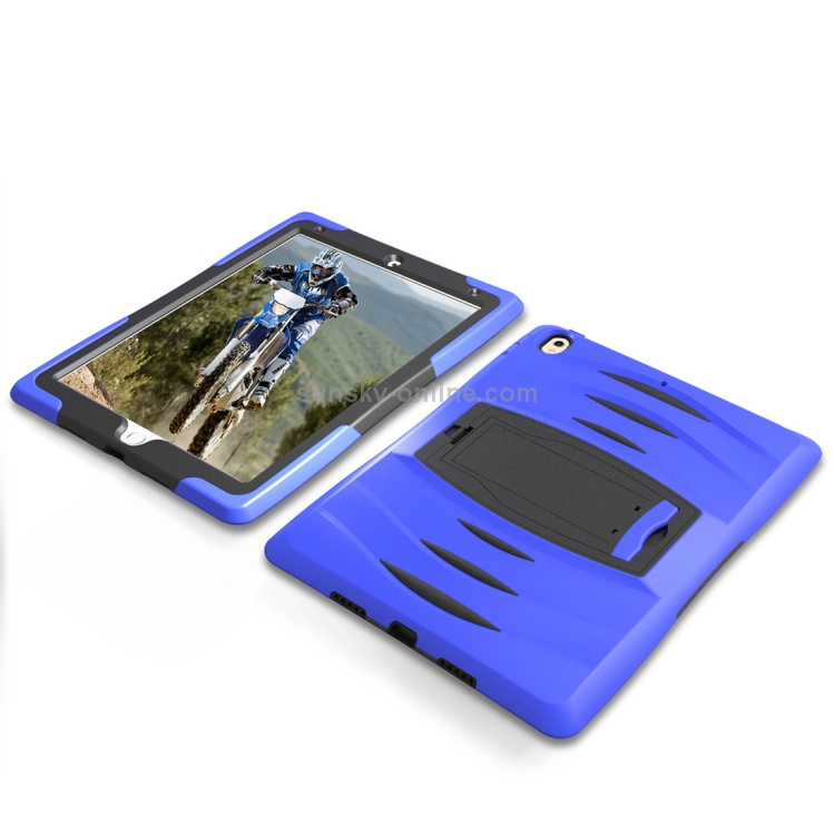For iPad Pro 10.5 inch Wave Texture Series PC + Silicone Protective Case with Holder (Dark Blue) For iPad Pro 10.5 inch Wave Texture Series PC + Silicone Protective Case with Holder (Dark Blue)