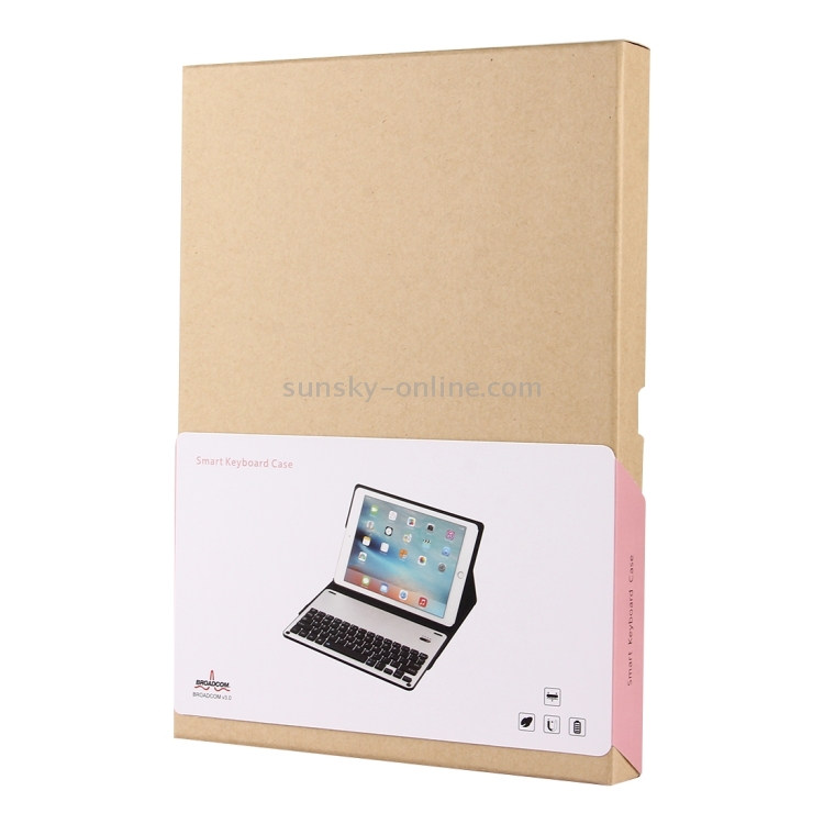 For iPad Pro 10.5 inch Detachable Aluminum Alloy Bluetooth Keyboard + Lambskin Texture Leather Tablet Case with Holder(Gold)