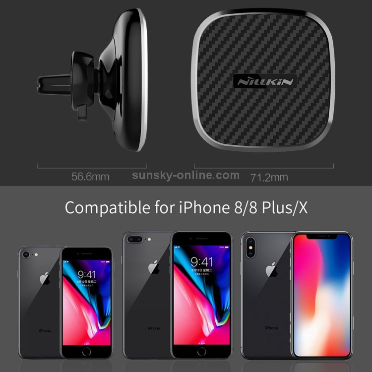 NILLKIN MC027 Car Air Outlet Vent Mount Clamp Holder 10W Fast Charging Qi Magnetic Wireless Charger(Black) NILLKIN MC027 Car Air Outlet Vent Mount Clamp Holder 10W Fast Charging Qi Magnetic Wireless Charger(Black)