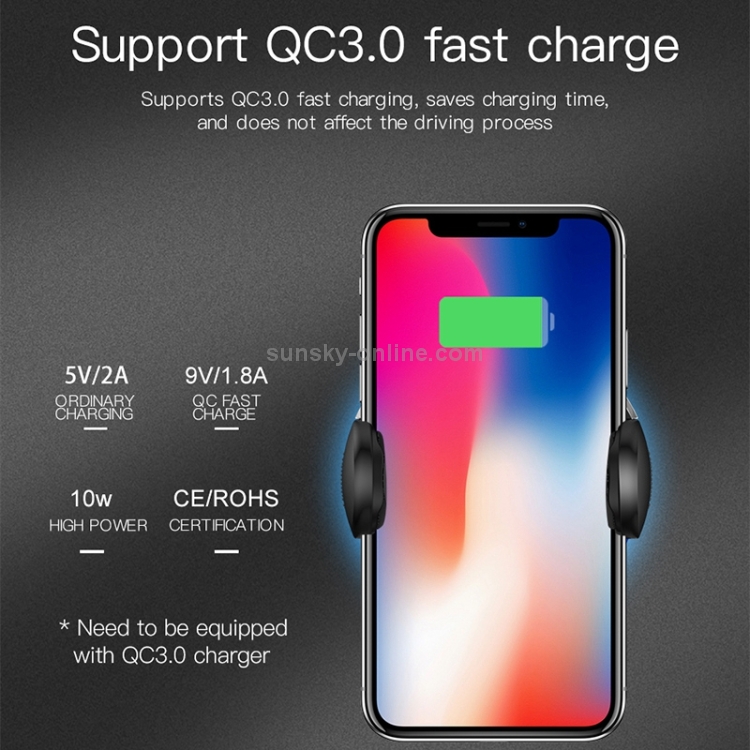 hoco CW4A Air Vent Mount Phone Holder 10W Car Wireless Rapid Charger hoco CW4A Air Vent Mount Phone Holder 10W Car Wireless Rapid Charger