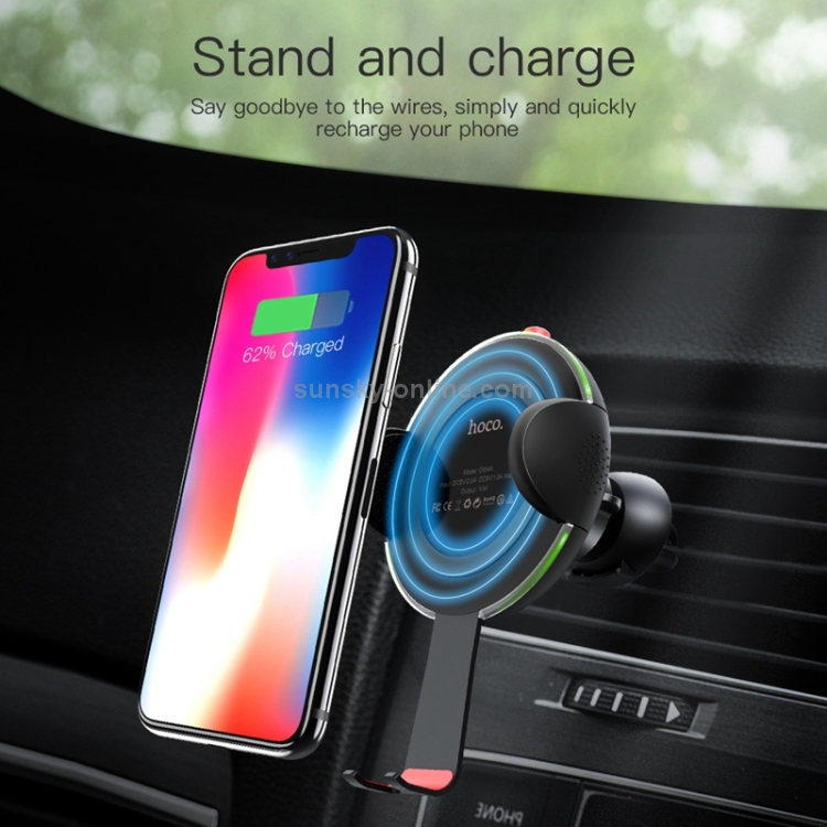 hoco CW4A Air Vent Mount Phone Holder 10W Car Wireless Rapid Charger hoco CW4A Air Vent Mount Phone Holder 10W Car Wireless Rapid Charger