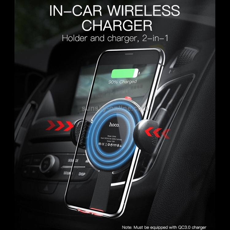 hoco CW4A Air Vent Mount Phone Holder 10W Car Wireless Rapid Charger hoco CW4A Air Vent Mount Phone Holder 10W Car Wireless Rapid Charger