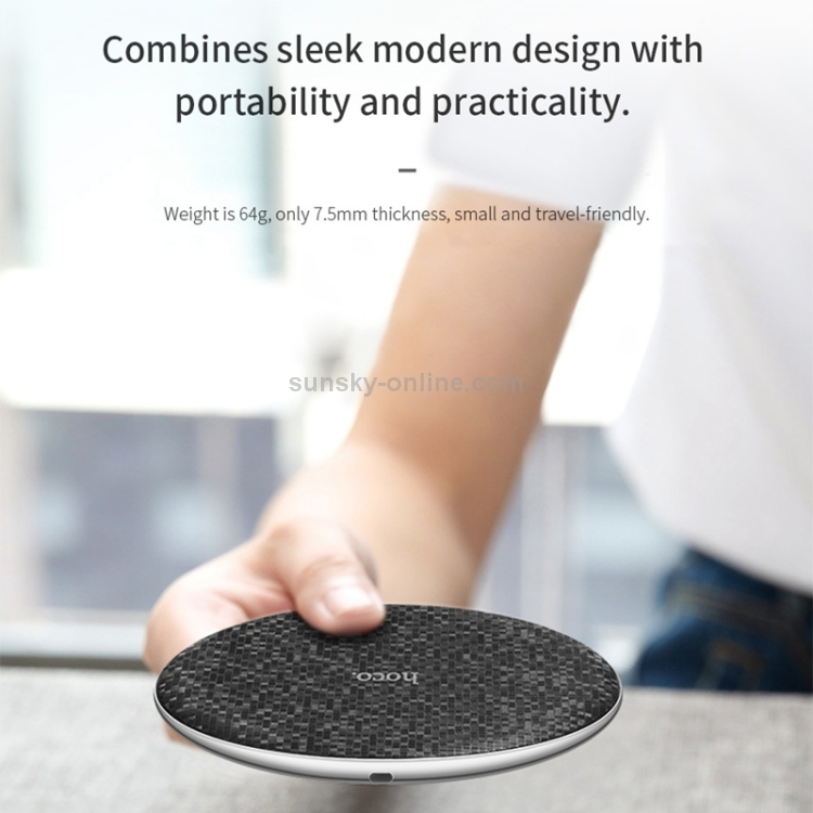 Hoco CW8 Portable DC 5V 2A Max 7.5mm Fast Charging Wireless Charger Pad Hoco CW8 Portable DC 5V 2A Max 7.5mm Fast Charging Wireless Charger Pad