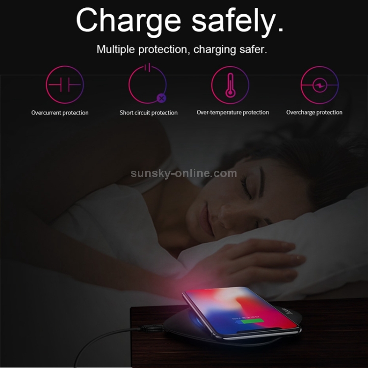 Hoco CW10 Portable 10W Fast Charging Qi Wireless Charger Pad with Indicator Light Hoco CW10 Portable 10W Fast Charging Qi Wireless Charger Pad with Indicator Light