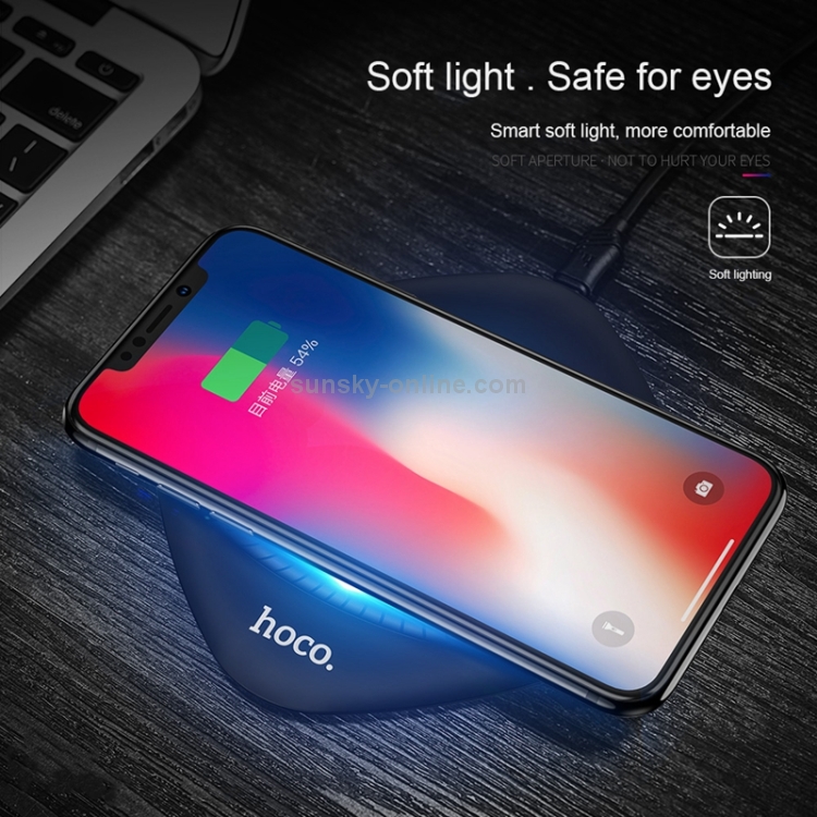 Hoco CW10 Portable 10W Fast Charging Qi Wireless Charger Pad with Indicator Light Hoco CW10 Portable 10W Fast Charging Qi Wireless Charger Pad with Indicator Light