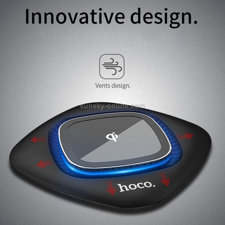 Hoco CW10 Portable 10W Fast Charging Qi Wireless Charger Pad with Indicator Light Hoco CW10 Portable 10W Fast Charging Qi Wireless Charger Pad with Indicator Light