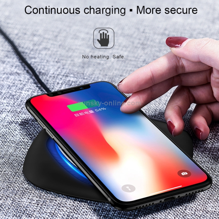 Hoco CW10 Portable 10W Fast Charging Qi Wireless Charger Pad with Indicator Light Hoco CW10 Portable 10W Fast Charging Qi Wireless Charger Pad with Indicator Light