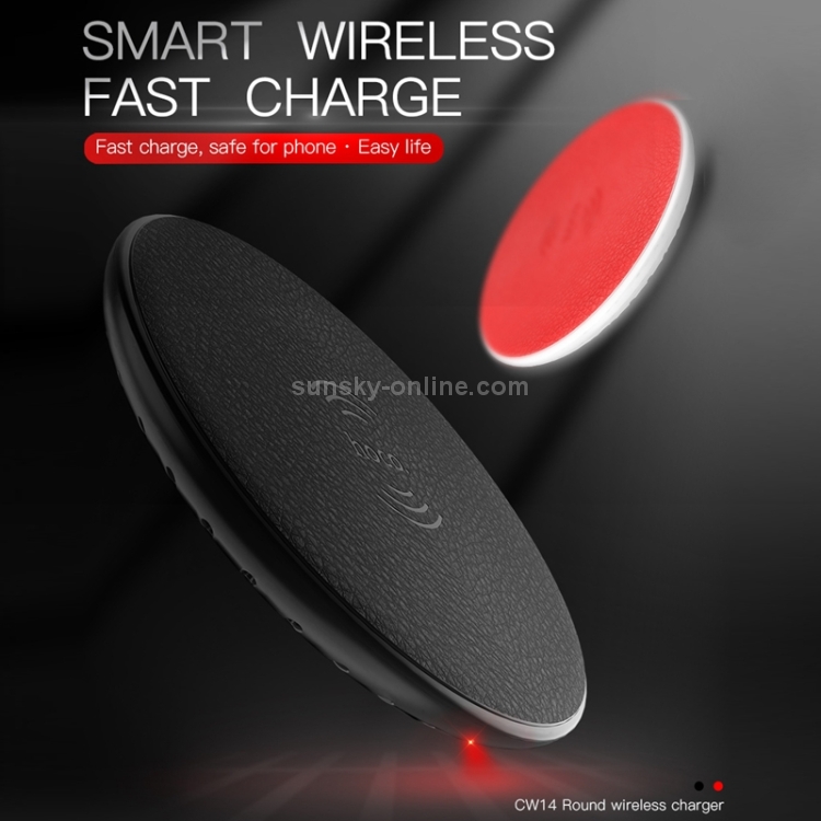 Hoco CW14 Round DC 5V/2A Max Fast Charging Wireless Charger Pad with Indicator Light Hoco CW14 Round DC 5V/2A Max Fast Charging Wireless Charger Pad with Indicator Light
