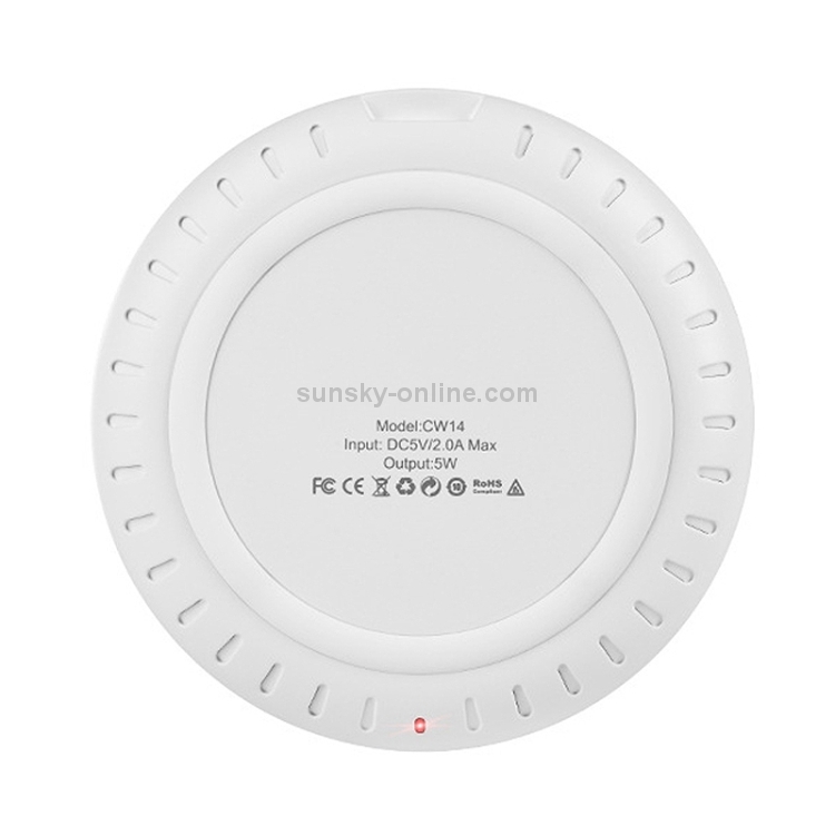 Hoco CW14 Round DC 5V/2A Max Fast Charging Wireless Charger Pad with Indicator Light Hoco CW14 Round DC 5V/2A Max Fast Charging Wireless Charger Pad with Indicator Light