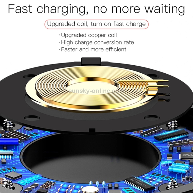Hoco CW14 Round DC 5V/2A Max Fast Charging Wireless Charger Pad with Indicator Light Hoco CW14 Round DC 5V/2A Max Fast Charging Wireless Charger Pad with Indicator Light