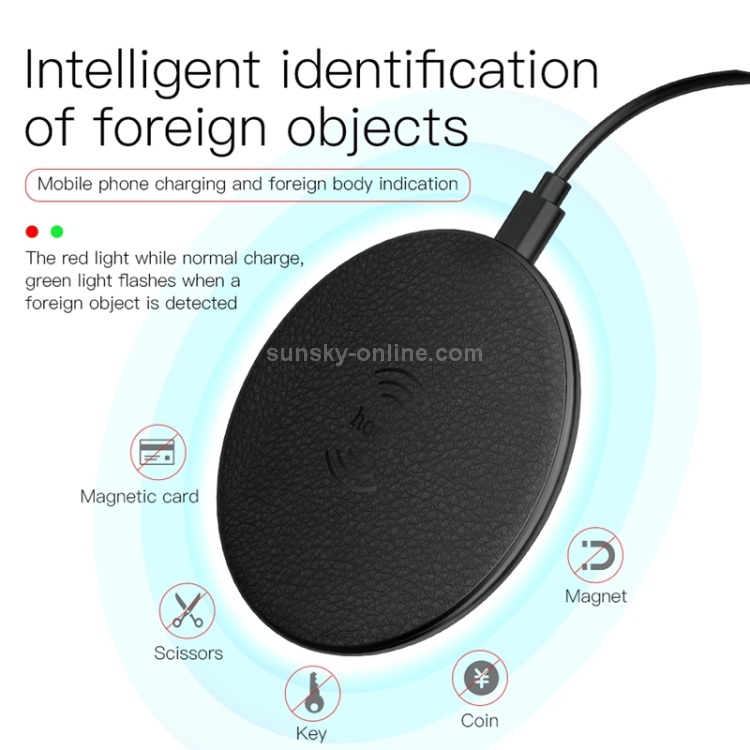 Hoco CW14 Round DC 5V/2A Max Fast Charging Wireless Charger Pad with Indicator Light Hoco CW14 Round DC 5V/2A Max Fast Charging Wireless Charger Pad with Indicator Light