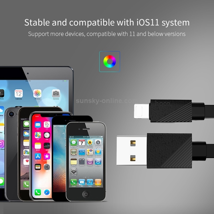 Hoco U34 TPE 2.4A USB to 8 Pin Data Sync Charging Cable, Cable Length: 1.2m Hoco U34 TPE 2.4A USB to 8 Pin Data Sync Charging Cable, Cable Length: 1.2m