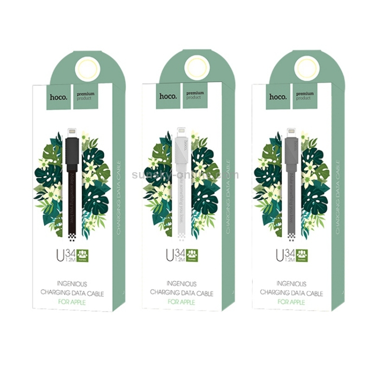 Hoco U34 TPE 2.4A USB to 8 Pin Data Sync Charging Cable, Cable Length: 1.2m Hoco U34 TPE 2.4A USB to 8 Pin Data Sync Charging Cable, Cable Length: 1.2m