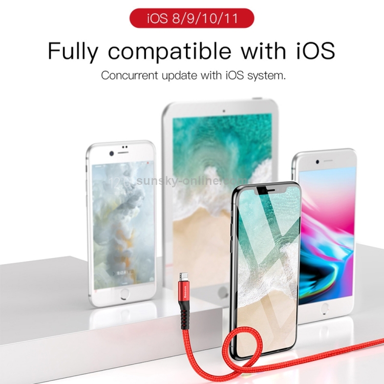 Baseus 1m 2A 8 pin USB Fish Eye Spring Car Charger Cable Baseus 1m 2A 8 pin USB Fish Eye Spring Car Charger Cable