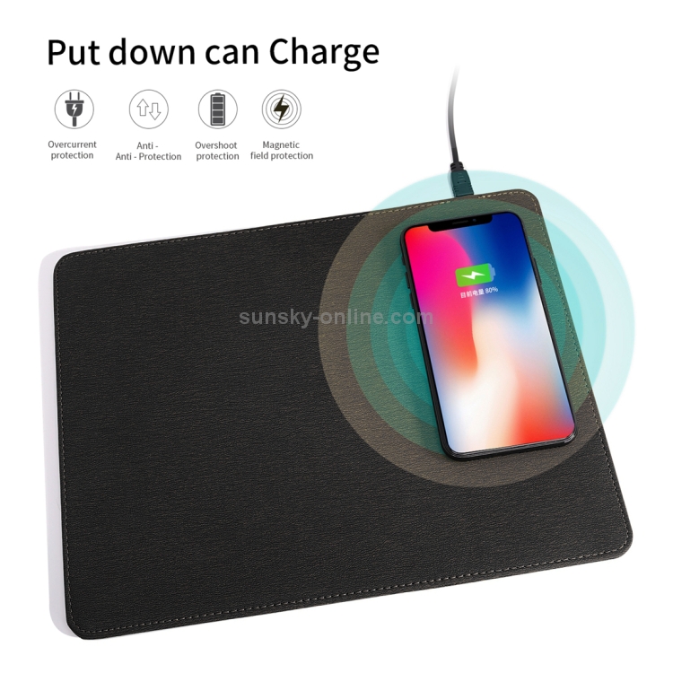 POFAN M-04 5V-1.5A PU Mobile Phone Qi Wireless Charger Charging Mouse Pad Mat POFAN M-04 5V-1.5A PU Mobile Phone Qi Wireless Charger Charging Mouse Pad Mat