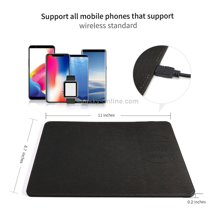 POFAN M-04 5V-1.5A PU Mobile Phone Qi Wireless Charger Charging Mouse Pad Mat POFAN M-04 5V-1.5A PU Mobile Phone Qi Wireless Charger Charging Mouse Pad Mat
