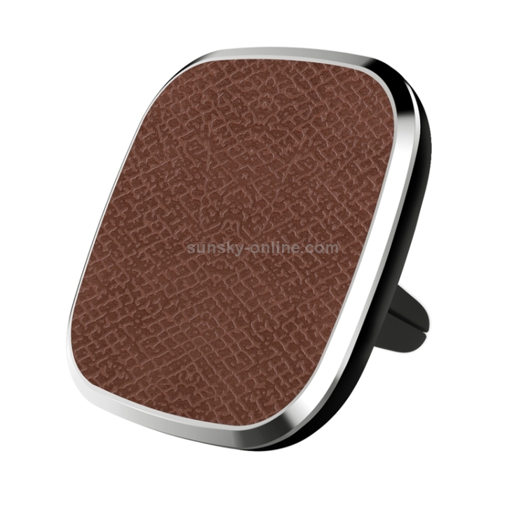 NILLKIN MC016 Genuine Leather Car Holder Fast Charging Qi Magnetic Wireless Charger with iPhone X Genuine Leather Case