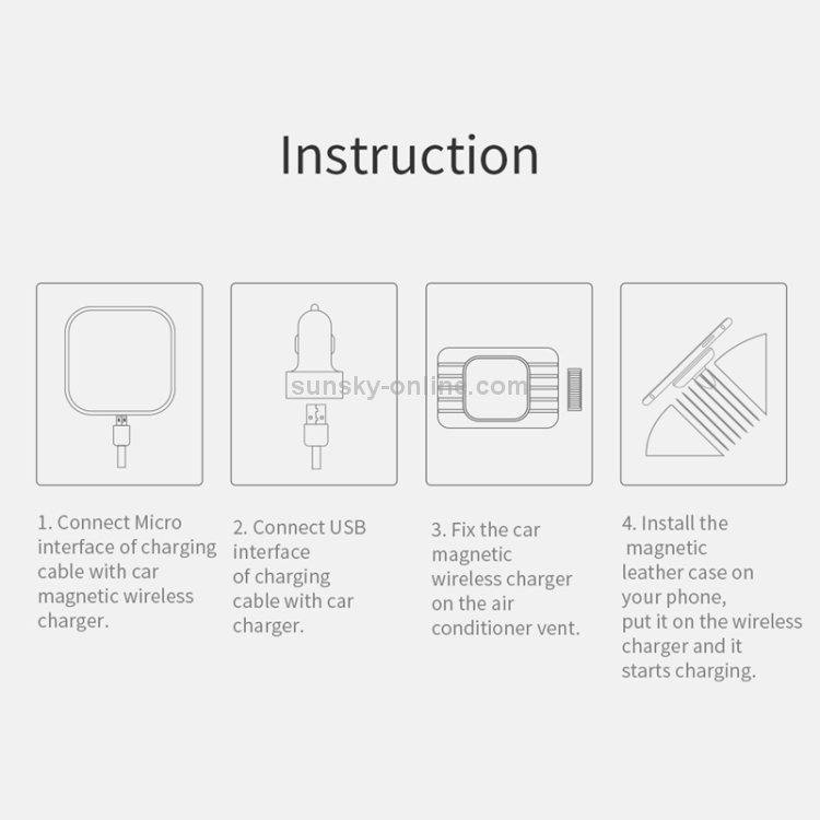 NILLKIN MC016 Genuine Leather Car Holder Fast Charging Qi Magnetic Wireless Charger with iPhone X Genuine Leather Case