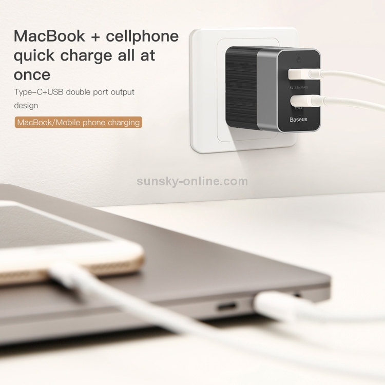 Baseus Duke 15W 5V 3.4A (Max) 2 Ports Universal Travel Charger Baseus Duke 15W 5V 3.4A (Max) 2 Ports Universal Travel Charger