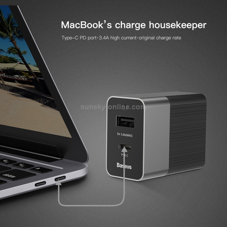 Baseus Duke 15W 5V 3.4A (Max) 2 Ports Universal Travel Charger Baseus Duke 15W 5V 3.4A (Max) 2 Ports Universal Travel Charger