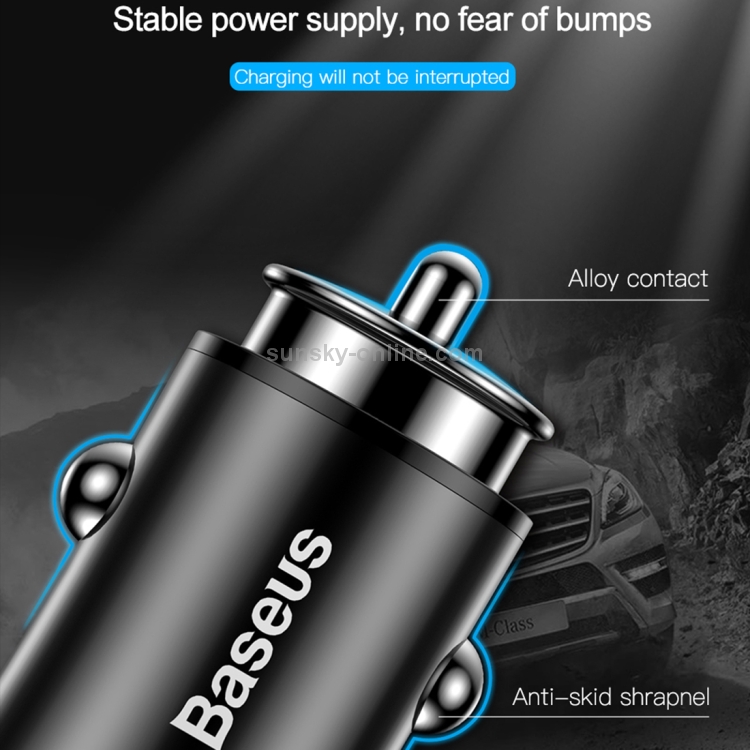 Baseus Gentleman Series 4.8A Dual-USB Smart Car Fast Charger Baseus Gentleman Series 4.8A Dual-USB Smart Car Fast Charger