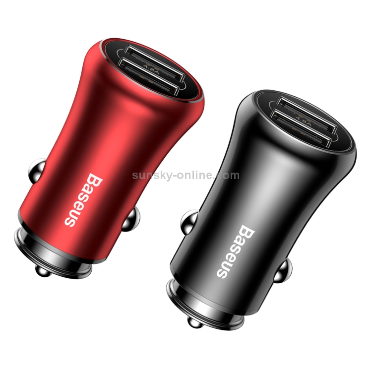 Baseus Gentleman Series 4.8A Dual-USB Smart Car Fast Charger Baseus Gentleman Series 4.8A Dual-USB Smart Car Fast Charger