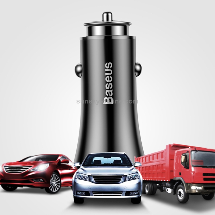 Baseus Gentleman Series QC3.0 Dual-USB Metal Smart Car Fast Charger Baseus Gentleman Series QC3.0 Dual-USB Metal Smart Car Fast Charger