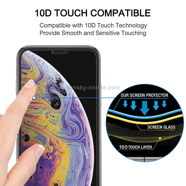For iPhone X / XS 2pcs 9H 2.5D Full Glue Silk Print Full Screen Tempered Glass Film For iPhone X / XS 2pcs 9H 2.5D Full Glue Silk Print Full Screen Tempered Glass Film
