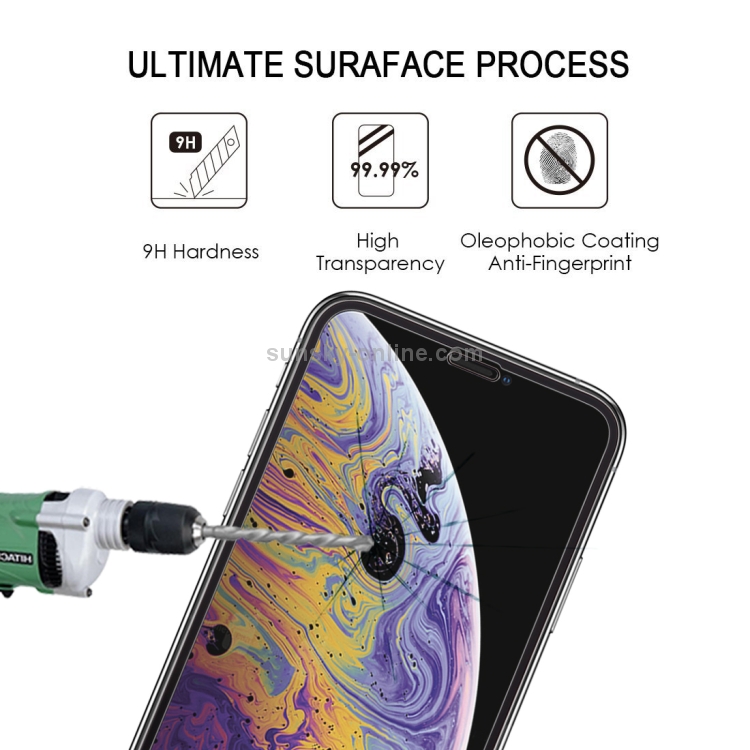 For iPhone X / XS 2pcs 9H 2.5D Full Glue Silk Print Full Screen Tempered Glass Film For iPhone X / XS 2pcs 9H 2.5D Full Glue Silk Print Full Screen Tempered Glass Film