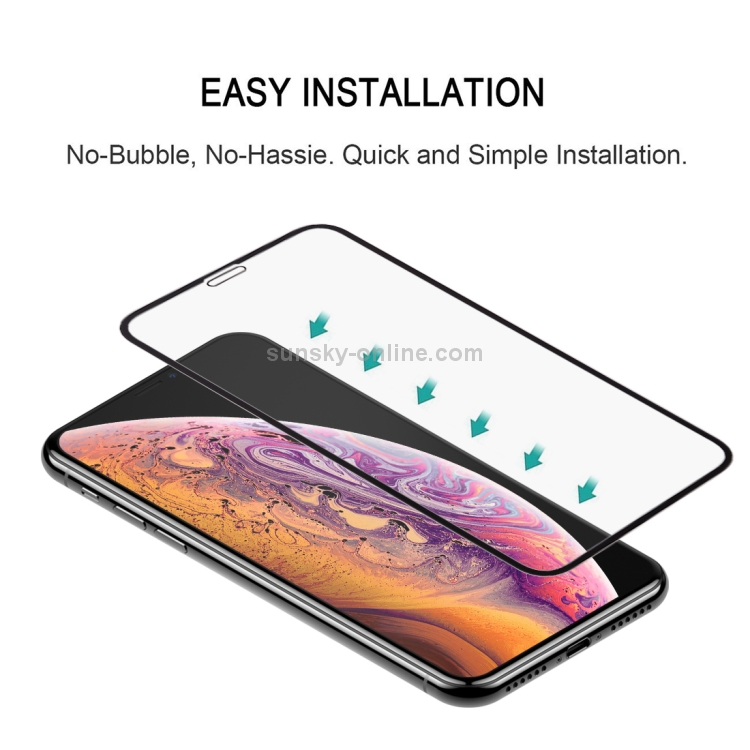 For iPhone X / XS 2pcs 9H 2.5D Full Glue Silk Print Full Screen Tempered Glass Film For iPhone X / XS 2pcs 9H 2.5D Full Glue Silk Print Full Screen Tempered Glass Film