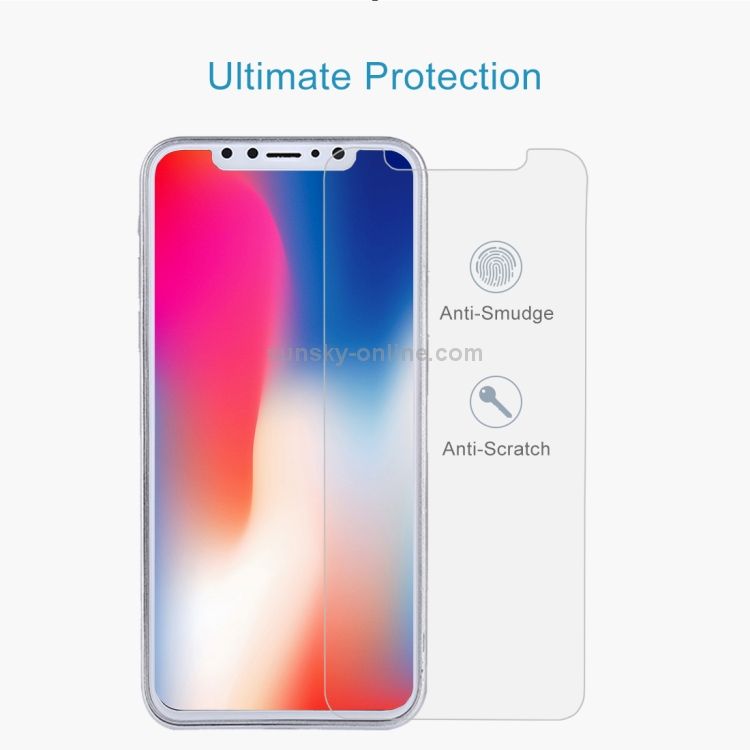 For iPhone X 9H Surface Hardness 2.5D Transparent Tempered Glass Front + Back Screen Protector For iPhone X 9H Surface Hardness 2.5D Transparent Tempered Glass Front + Back Screen Protector