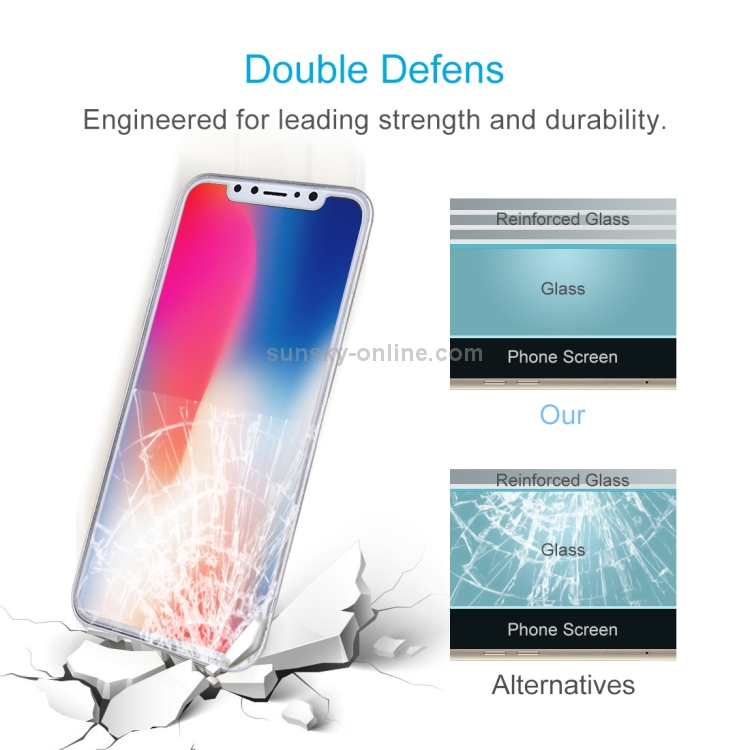 For iPhone X 9H Surface Hardness 2.5D Transparent Tempered Glass Front + Back Screen Protector For iPhone X 9H Surface Hardness 2.5D Transparent Tempered Glass Front + Back Screen Protector