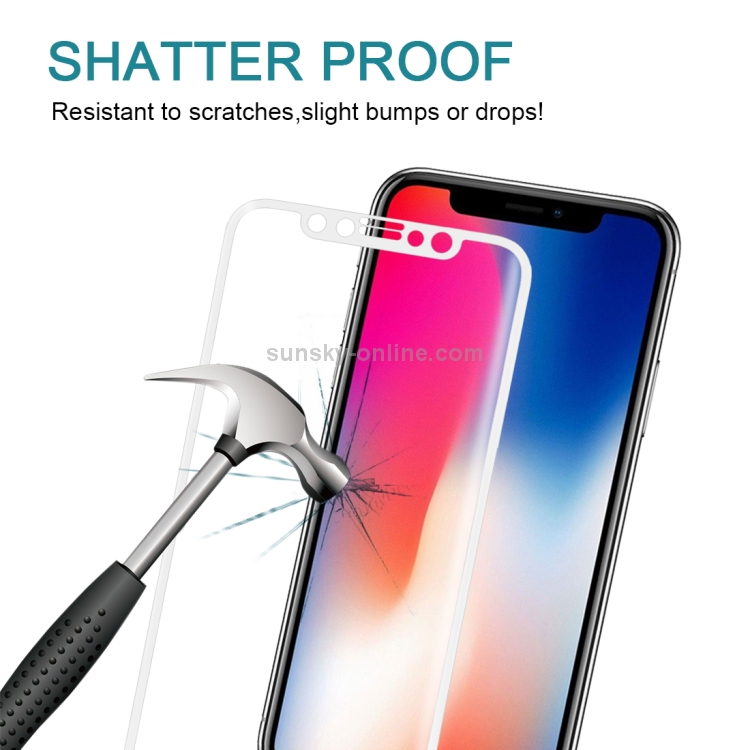 For iPhone X 9H Surface Hardness 3D Curved HD Full Screen Tempered Glass Front + Back Screen Protector(Silver) For iPhone X 9H Surface Hardness 3D Curved HD Full Screen Tempered Glass Front + Back Screen Protector(Silver)