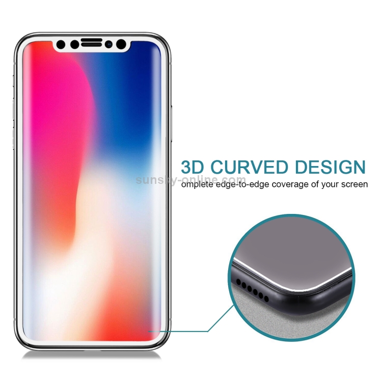 For iPhone X 9H Surface Hardness 3D Curved HD Full Screen Tempered Glass Front + Back Screen Protector(Silver) For iPhone X 9H Surface Hardness 3D Curved HD Full Screen Tempered Glass Front + Back Screen Protector(Silver)