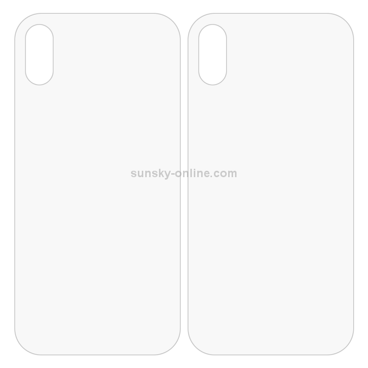 For iPhone X / XS 2pcs Transparent Tempered Glass Back Screen Protector For iPhone X / XS 2pcs Transparent Tempered Glass Back Screen Protector