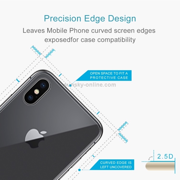 For iPhone X / XS 2pcs Transparent Tempered Glass Back Screen Protector For iPhone X / XS 2pcs Transparent Tempered Glass Back Screen Protector