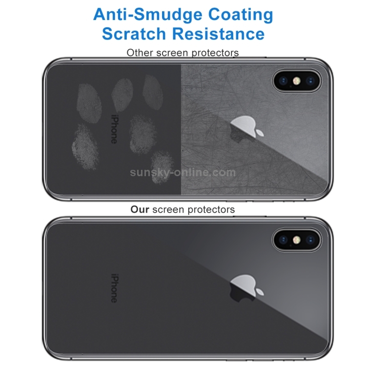 For iPhone X / XS 2pcs Transparent Tempered Glass Back Screen Protector For iPhone X / XS 2pcs Transparent Tempered Glass Back Screen Protector
