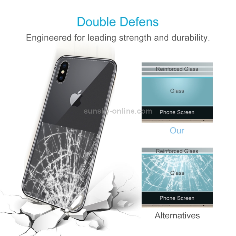 For iPhone X / XS Transparent Tempered Glass Back Screen Protector For iPhone X / XS Transparent Tempered Glass Back Screen Protector