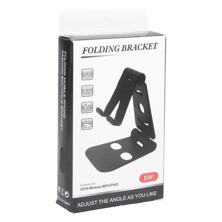WQ-02 Foldable Creative Lazy Bracket Phone Holder (Black) WQ-02 Foldable Creative Lazy Bracket Phone Holder (Black)