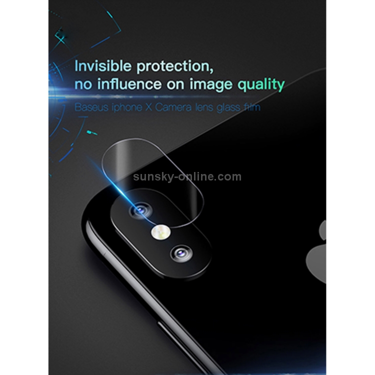 For iPhone X 2pcs Baseus 0.15mm Transparent Rear Camera Lens Protector Tempered Glass Protective Film (Transparent) For iPhone X 2pcs Baseus 0.15mm Transparent Rear Camera Lens Protector Tempered Glass Protective Film (Transparent)